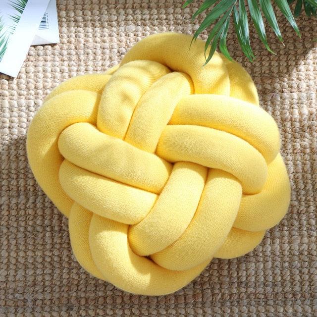Six Knot Cotton Pillow
